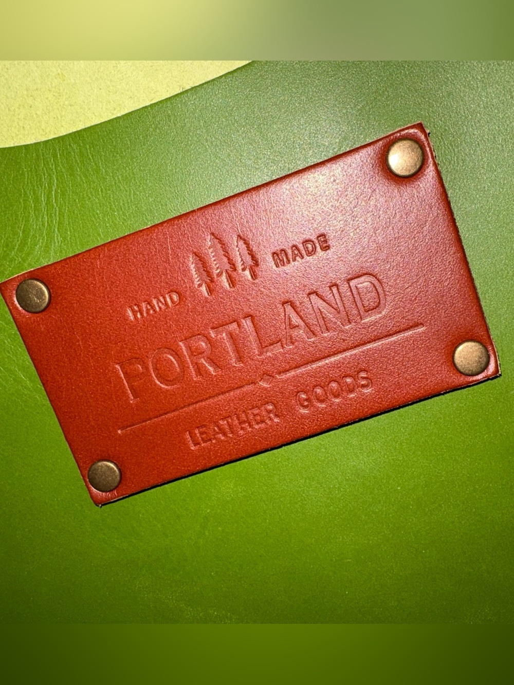 Portland Leather Goods PLG Green Apple Large Zip Tote BNNU No Tags - Picture 7 of 14